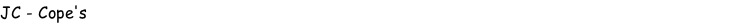 JC - Cope's