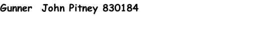 Gunner  John Pitney 830184