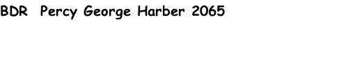 BDR  Percy George Harber 2065
