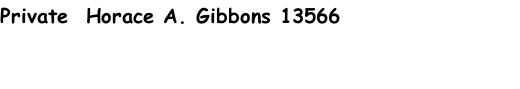 Private  Horace A. Gibbons 13566