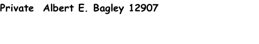 Private  Albert E. Bagley 12907